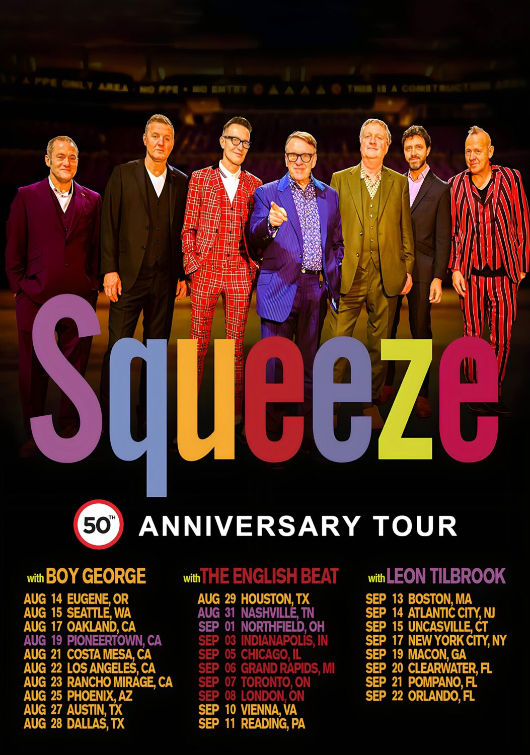 Squeeze 2026–2027 tour poster